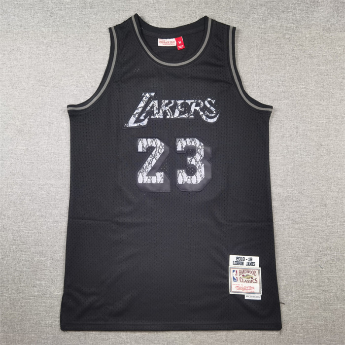 Mitchell&ness 2018-19 Chicago Bulls 23 JORDAN Basketball Shirt Black Snake Pattern NBA Jersey