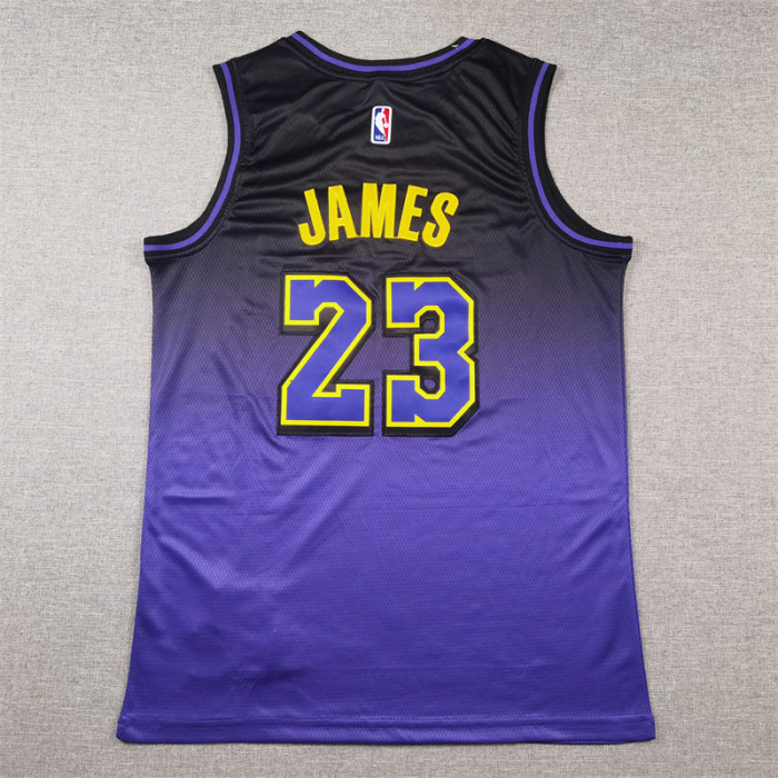 2025 City Edition Los Angeles Lakers 23 JAMES Purple NBA Jersey Basketball Shirt