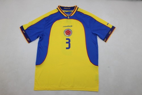 Retro Jersey 2001-2002 Colombia YEPES 3 Home Soccer Jersey Vintage Football Shirt