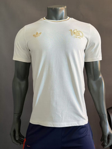 Colombia 2024 White Centenary Edition Soccer Cotton Shirt 100th Anniversary Camisetas de Futbol