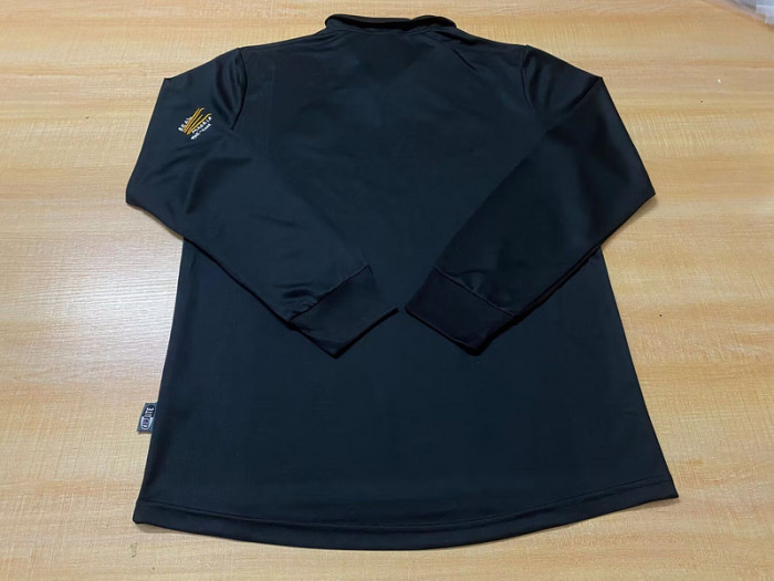 Long Sleeve Retro Jersey 2002-2003 Real Madrid Away Black Soccer Jersey Vintage Football Shirt