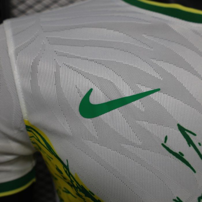 Player Version 2024 Brazil White/Yellow Special Edition Soccer Jersey Brasil Football Shirt