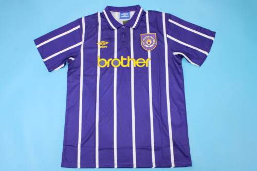 Retro Jersey 1992-1994 Manchester City Away Purple Soccer Jersey Vintage Man City Football Shirt