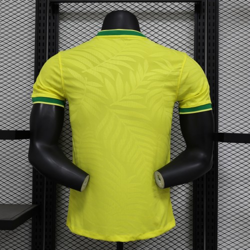 Player Version 2024 Brazil Yellow Special Edition Soccer Jersey Brasil Football Shirt
