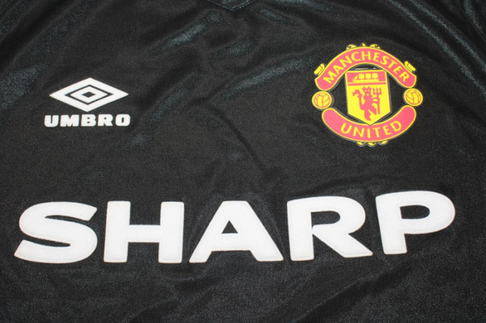Retro Jersey 1998 Manchester United Black Goalkeeper Soccer Jersey Man Uted Vintage Football Shirt