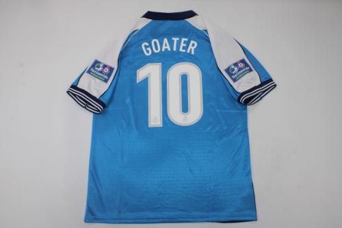 with Patch Retro Jersey 1999-2001 Manchester City GOATER 10 Home Blue Soccer Jersey Vintage Football Shirt