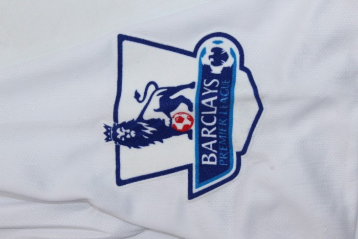 with EPL Patch Retro Jersey Man City Shirt 2013-2014 Manchester City Away White Vintage Soccer Jersey