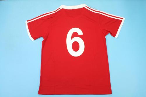 Retro Jersey 1980-1982 Manchester United 6 Home Soccer Jersey Red Vintage Football Shirt