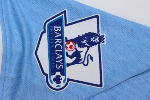 with EPL Patch Retro Jersey 2013-2014 Manchester City KUN AGUERO 16 Home Soccer Jersey Vintage Man City Football Shirt