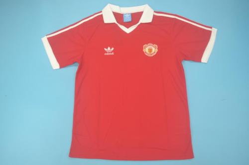 Retro Jersey 1980-1982 Manchester United 6 Home Soccer Jersey Red Vintage Football Shirt
