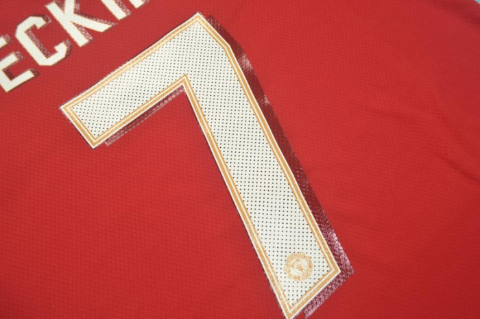 Retro Jersey 2019-2020 Manchester United BECKHAM 7 Home Soccer Jersey Vintage Football Shirt