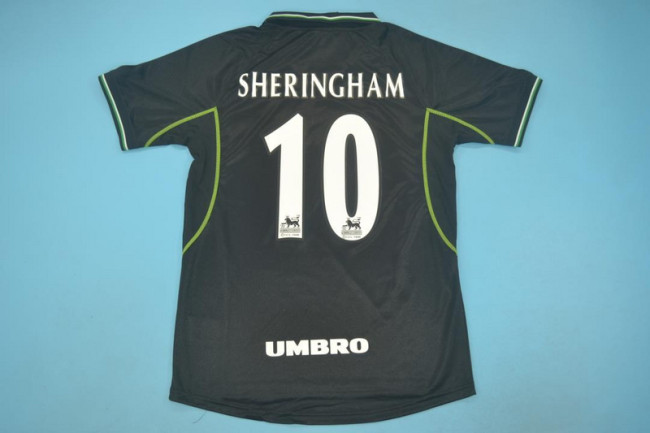 Retro Jersey 1998 Manchester United SHERINGHAM 10 Black Goalkeeper Soccer Jersey Man Uted Vintage Football Shirt