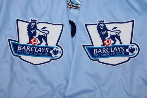 with EPL Patch Retro Jersey 2007-2008 Manchester City Home Soccer Jersey Vintage Man City Football Shirt