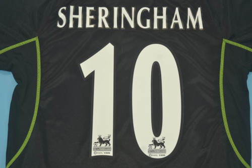 Retro Jersey 1998 Manchester United SHERINGHAM 10 Black Goalkeeper Soccer Jersey Man Uted Vintage Football Shirt
