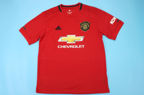 Retro Jersey 2019-2020 Manchester United Home Soccer Jersey Vintage Football Shirt
