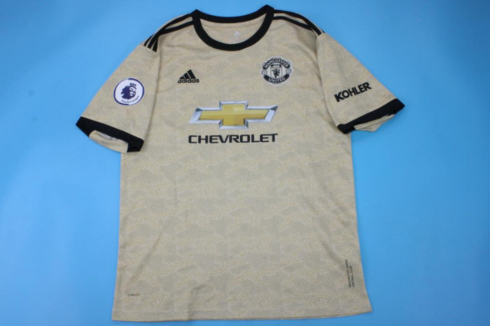 with EPL Patch Retro Jersey 2019-2020 Manchester United SHAW 23 Third Away Soccer Jersey Vintage Football Shirt