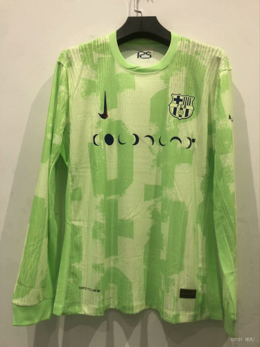 Coldplay Long Sleeve Barca Camisetas de Futbol Fan Version 2024-2025 Barcelona Third Away Soccer Jersey