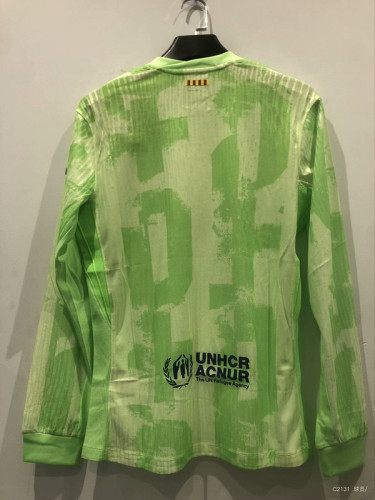 Long Sleeve Barca Camisetas de Futbol Fan Version 2024-2025 Barcelona Third Away Soccer Jersey