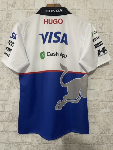 F1 Red Bulls White/Blue Racing Jersey Polo