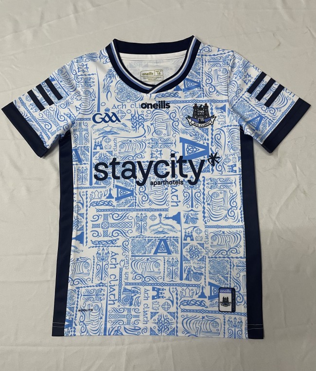 GAA 2025 Child Blue Rugby Jersey Youth Rugby Shirt
