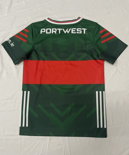 GAA 2025 Child Green/Red Rugby Jersey Youth Rugby Shirt
