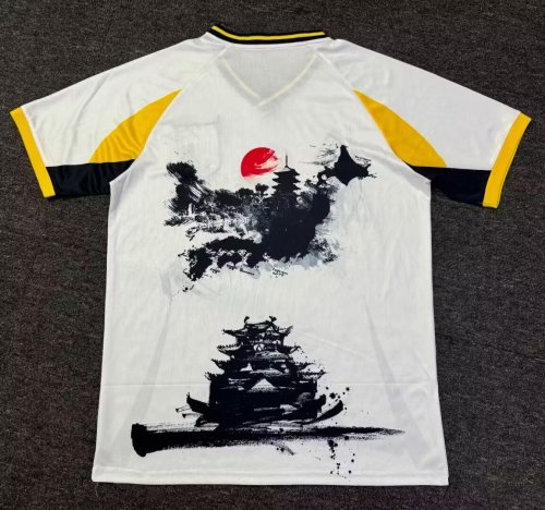 Fan Version Japan 2024 White/Black Soccer Jersey Football Shirt