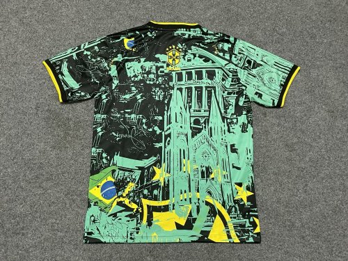 Fan Version 2024 Brazil Green Special Edition Soccer Jersey Brasil Football Shirt