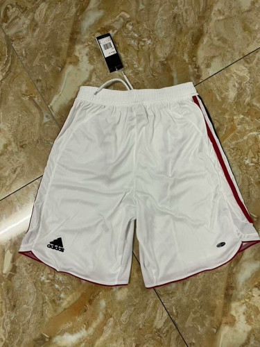 Retro Shorts 2006-2007 Ac Milan Away White Soccer Shorts Vintage Football Shorts