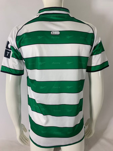 Retro Jersey 2001-2002 Sporting Lisbon Home Soccer Jersey Vintage Football Shirt