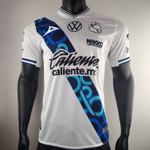Player Version 2024-2025 Puebla Home Soccer Jersey Football Shirt