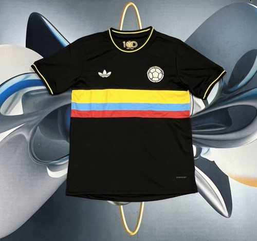 Fan Version Colombia 2024 Centenary Edition Soccer Jersey Black 100th Anniversary Camisetas de Futbol