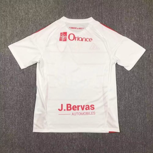 Fans Version 2024-2025 Stade Brestois 29 Away White Soccer Jersey Football Shirt
