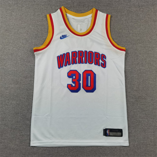 Youth Kids 2024 Golden State Warriors 30 CURRY White NBA Jersey Child Basketball Shirt