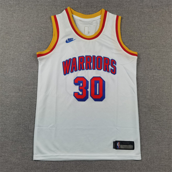 Youth Kids 2024 Golden State Warriors 30 CURRY White NBA Jersey Child Basketball Shirt