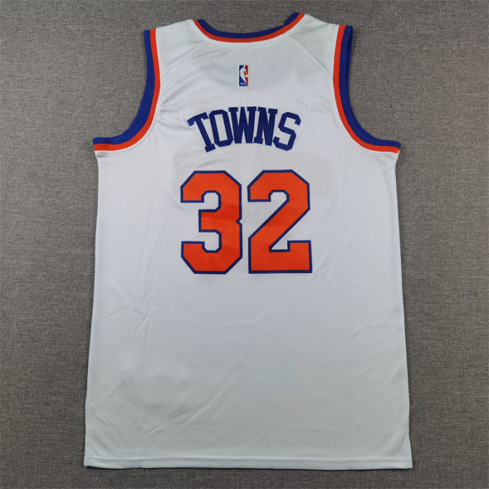 2025 New York Knicks 32 Towns White NBA Shirt Basketball Jersey