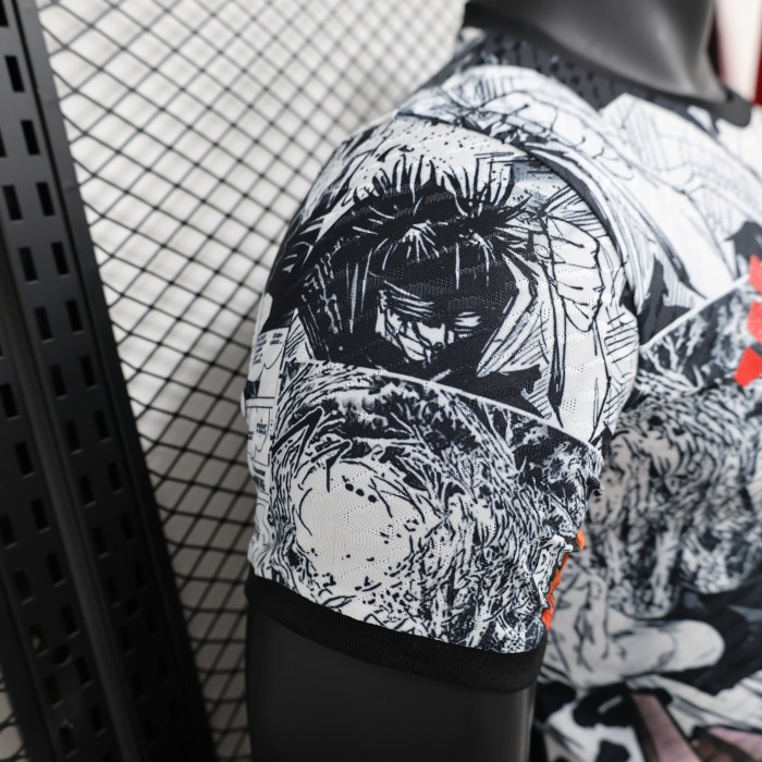 Player Version Japan 2024 Black/Orange Comic Version Soccer Jersey Football Shirt