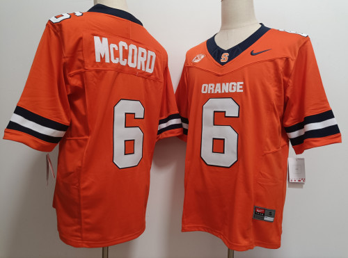 2024 Syracuse Orange 6 Kyle McCord Orange NFL Jersey