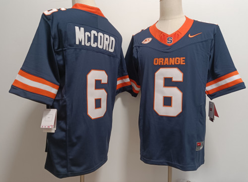 2024 Syracuse Orange 6 Kyle McCord Dark Blue NFL Jersey