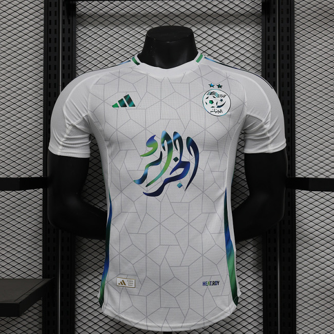 with Sponor Logo Player Version 2025 Algeria White Special Edition Soccer Jersey Football Shirt