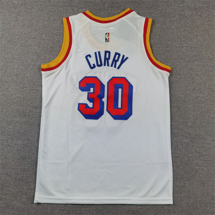 Youth Kids 2024 Golden State Warriors 30 CURRY White NBA Jersey Child Basketball Shirt