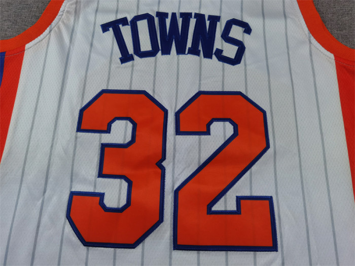 2025 City Edition New York Knicks Towns 32 White NBA Shirt Basketball Jersey