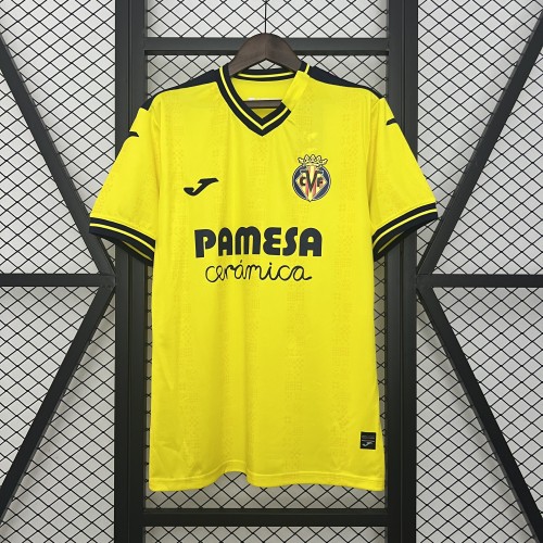 Fans Version 2024-2025 Villarreal Home Soccer Jersey Football Shirt