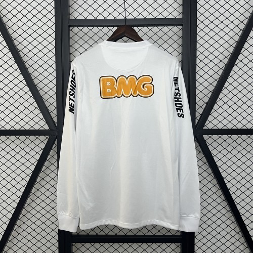 Long Sleeve Retro Jersey 2011-2012 Santos Home Soccer Jersey Football Shirt
