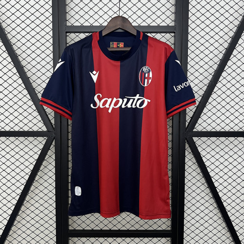 Fan Version 2024-2025 Bologna Home Soccer Jersey Football Shirt