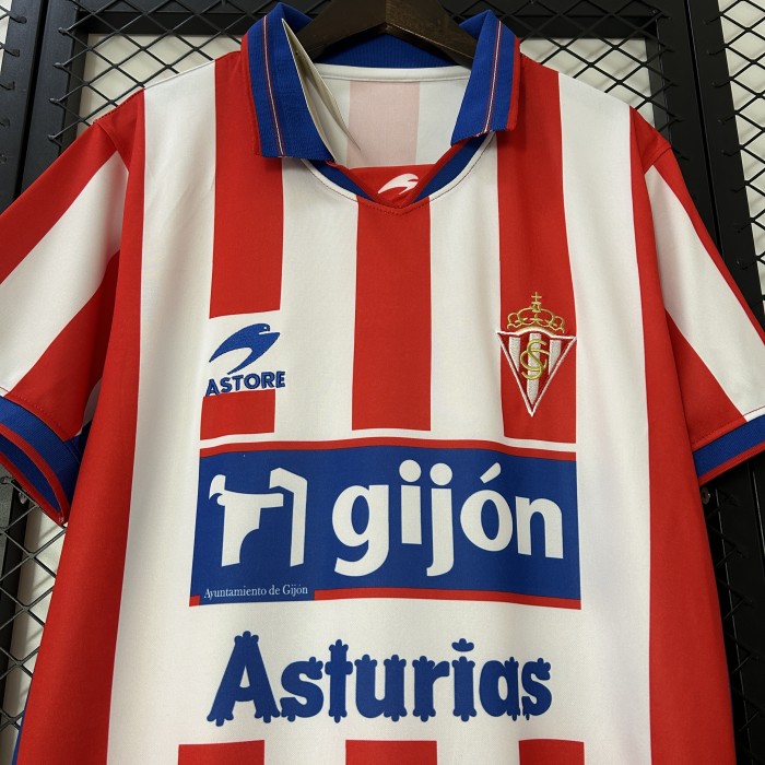 Retro Jersey 2001-2002 Sporting Gijon Home Soccer Jersey Vintage Football Shirt