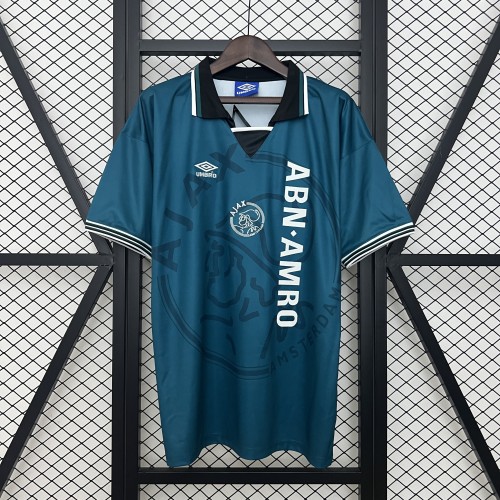 Retro Jersey 1995-1996 Ajax Away Blue Soccer Jersey Vintage Football Shirt