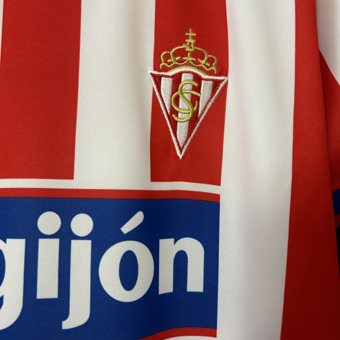 Retro Jersey 2001-2002 Sporting Gijon Home Soccer Jersey Vintage Football Shirt