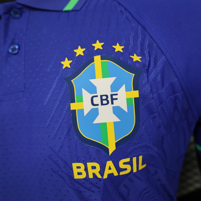 Player Version 2025 Brazil Blue Special Edition Soccer Jersey Brasil Football Shirt