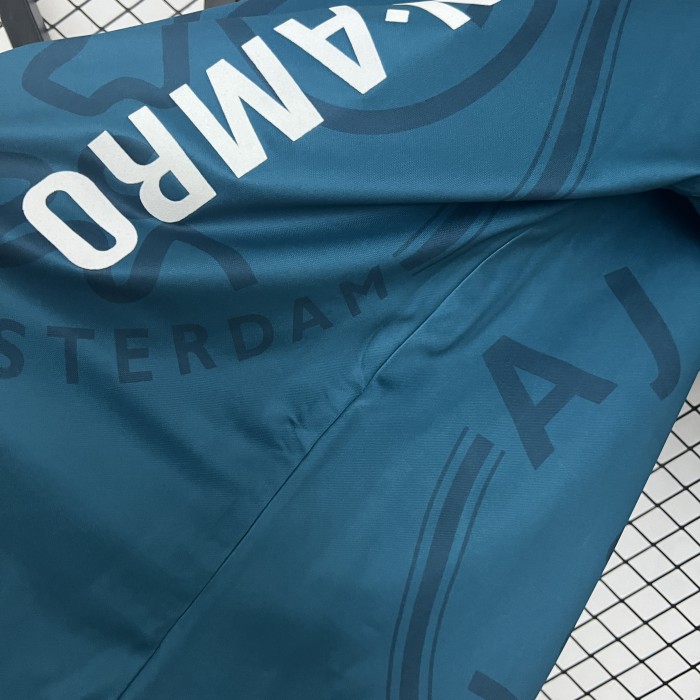 Retro Jersey 1995-1996 Ajax Away Blue Soccer Jersey Vintage Football Shirt