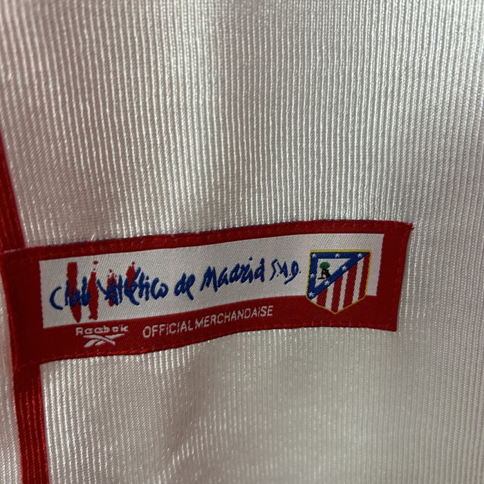 with LFP Patch Retro Jersey 1999-2000 Atletico Madrid Home Soccer Jersey Vintage Football Shirt
